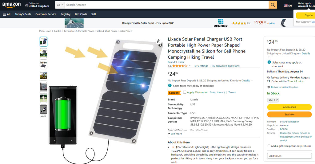 Top 8 Portable Solar Panels for Camping img - 7