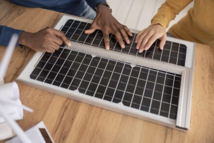 People planning solar panels project